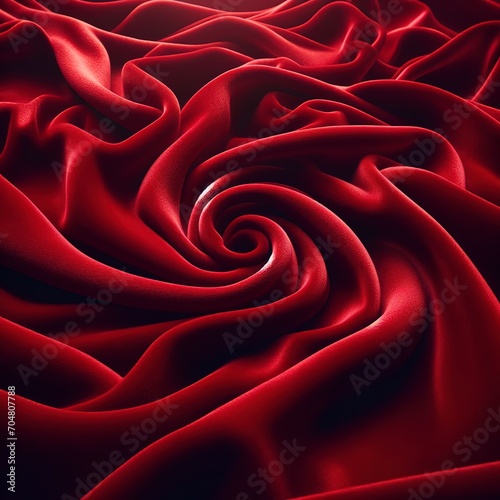 Red velvet fabric texture used as background red panne fabric background of soft and smooth textile photo