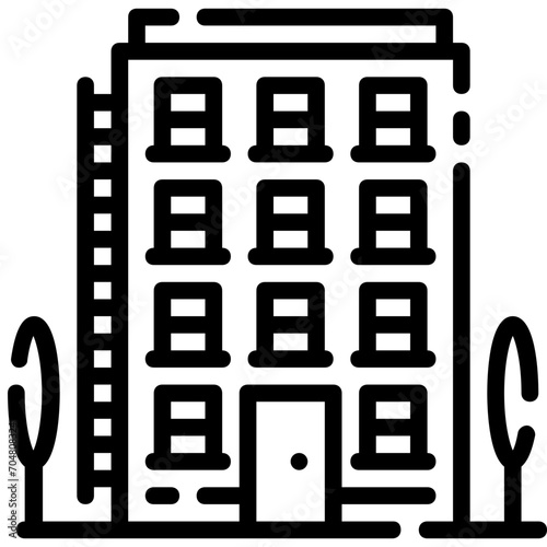 housing society outline vector icon