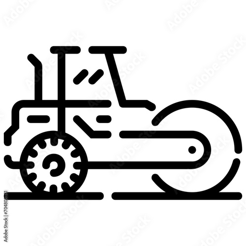 steamroller outline vector icon