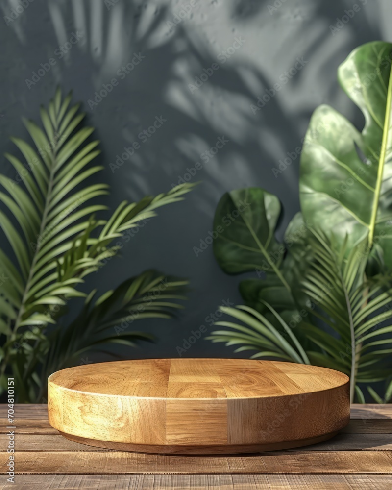 a wooden table with pots of plants on it a wooden table with pots of plants on it