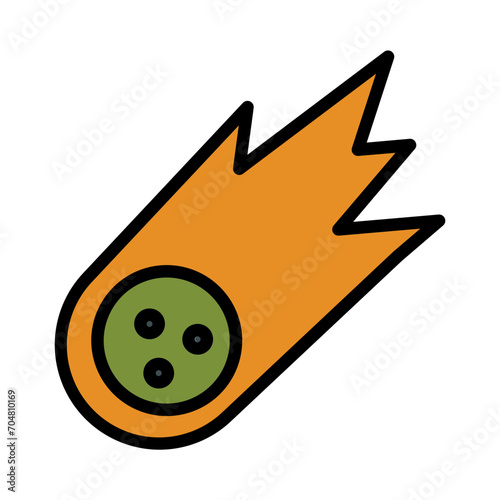 Astro Comet Meteor Filled Outline Icon
