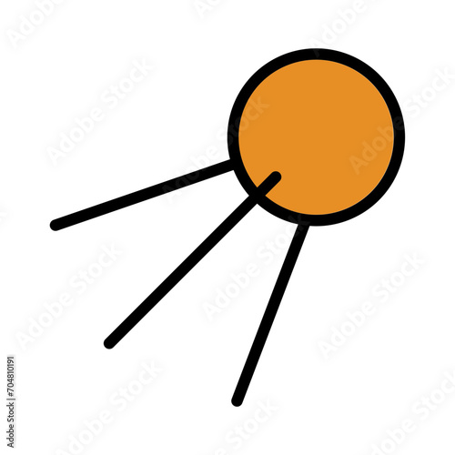 Astro Moon Stars Filled Outline Icon