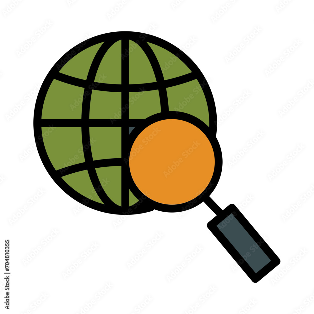 Planet Space Search Filled Outline Icon Planet Space Search Filled Outline Icon