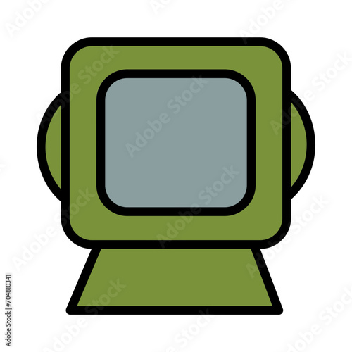Helmet Space Suit Filled Outline Icon
