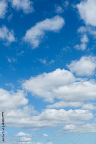 White clouds on clear sky