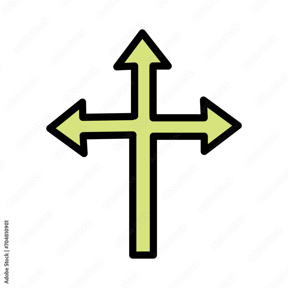 Arrow Arrows Curve Filled Outline Icon