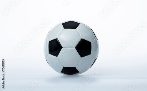 One soccer ball on white background