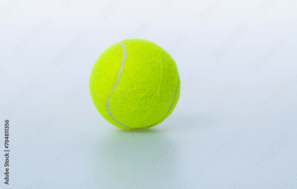 A tennis ball on white background