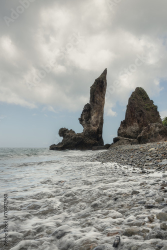 Sail Rock or batu Layar touristic landmark in Ambon, Maluku, Indonesia