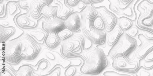 Topographic map. Geographic mountain relief. The stylized height of the topographic map contour. Abstract lines background paper texture Imitation of geographical map shades topography.