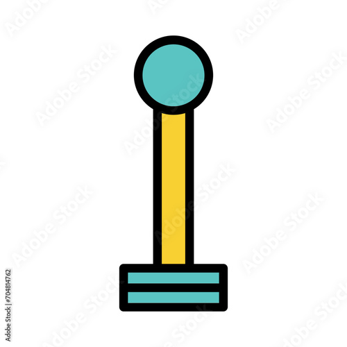Labret Piercing Ring Filled Outline Icon