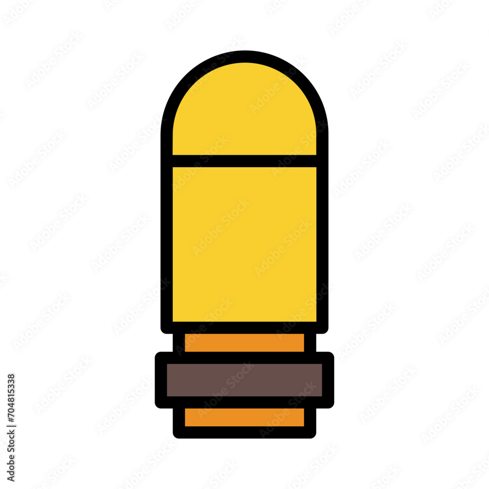 Bullet Gun War Filled Outline Icon Bullet Gun War Filled Outline Icon