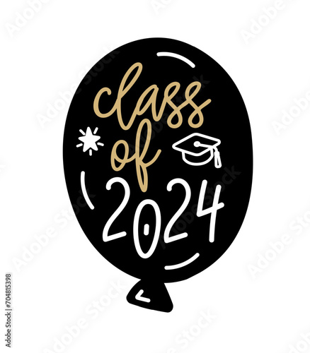 Congrats graduate balloon class of 2024