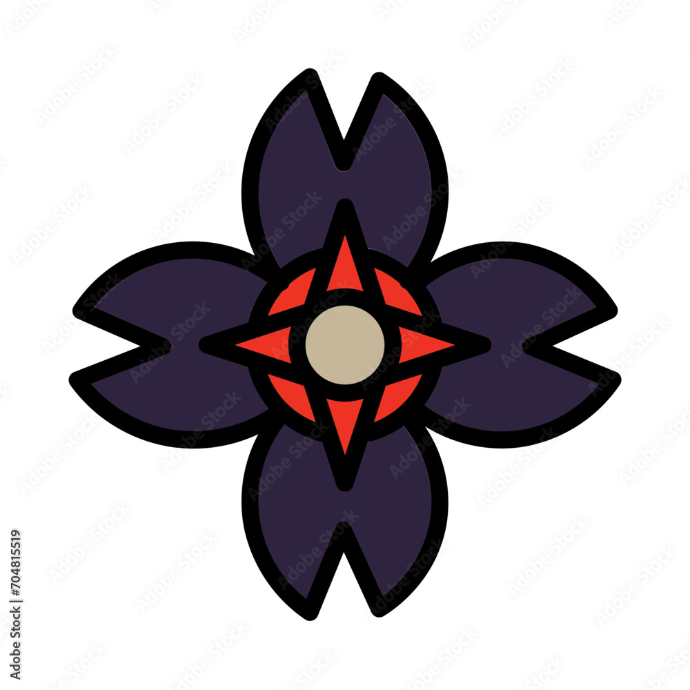 Flower Petals Shapes Filled Outline Icon Flower Petals Shapes Filled Outline Icon