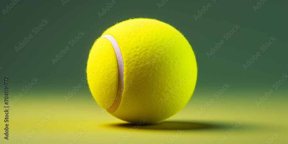Tennis Ball on Yellow Surface with Shadow: The Beginning of a Champion Tennis Ball on Yellow Surface with Shadow: The Beginning of a Champion