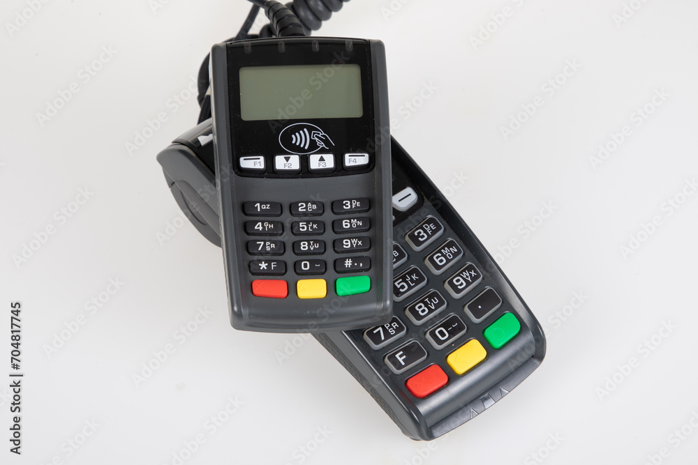 bank terminal for payment by chip and magnetic bank card in a store bank terminal for payment by chip and magnetic bank card in a store
