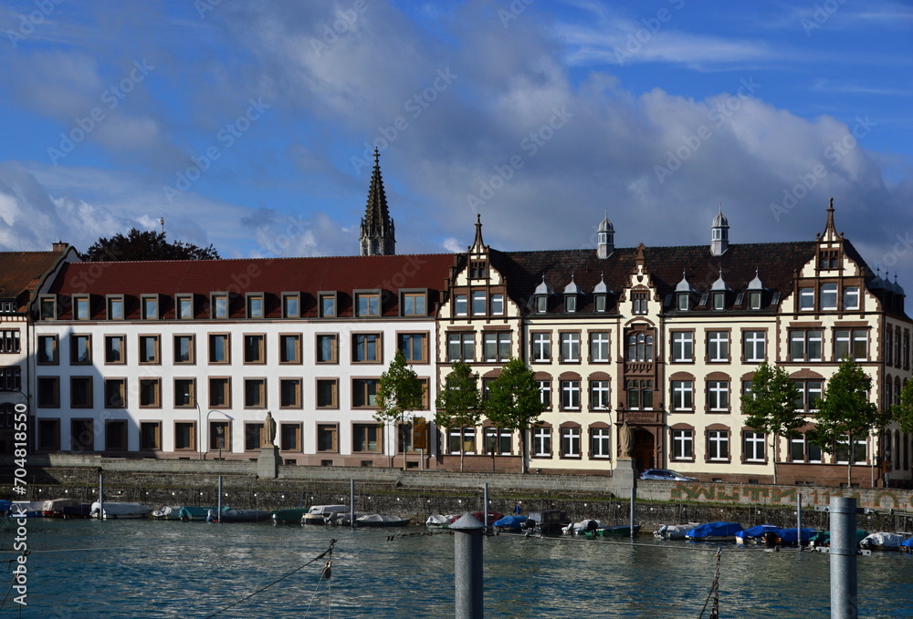 Panorama at the River Rhine in the Town Konstanz, Baden - Württemberg