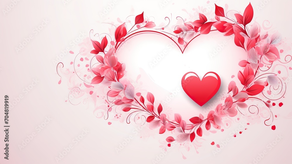 Valentine's Day background, love and gifts to celebrate the holiday cartoon design illustrations,AI generated.
