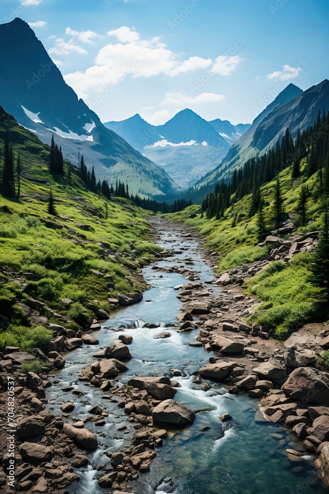 Obraz premium mountain river in the mountains