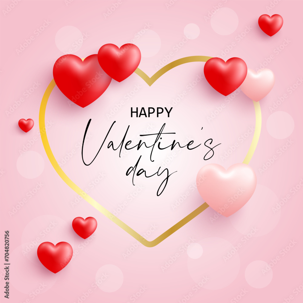 Happy Valentine Day. Valentine card. Valentine background. Heart vector background.