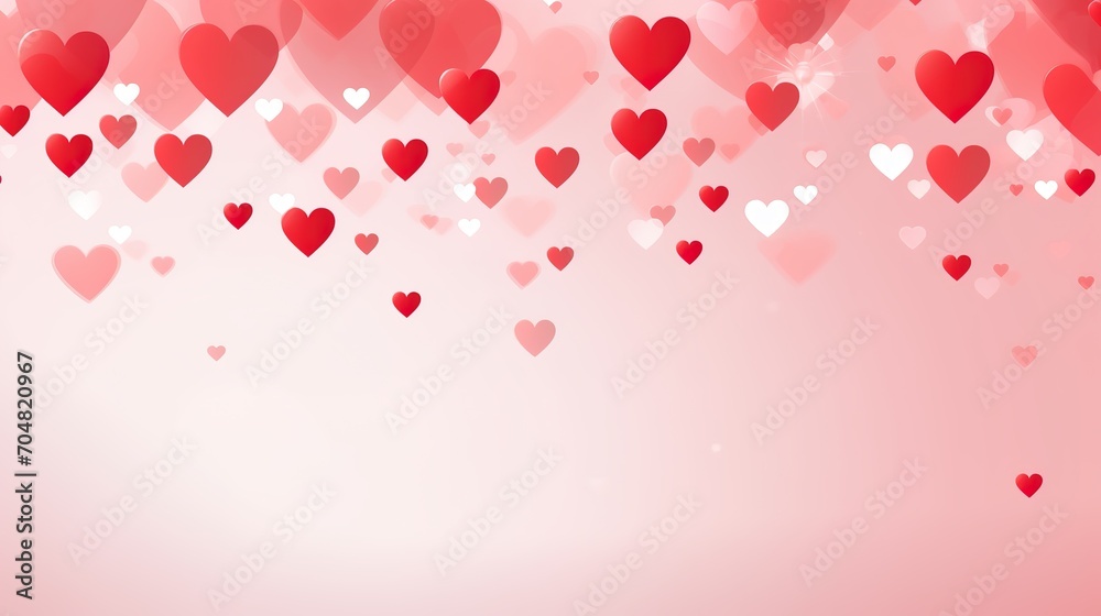 Valentine's Day background, love and gifts to celebrate the holiday cartoon design illustrations,AI generated.