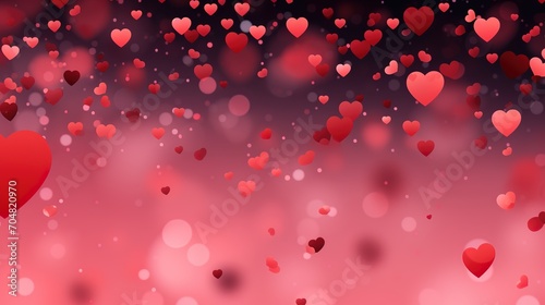 Valentine's Day background, love and gifts to celebrate the holiday cartoon design illustrations,AI generated.