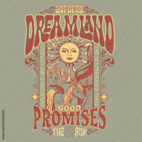 Dreamland mystic tarot card design for fashion