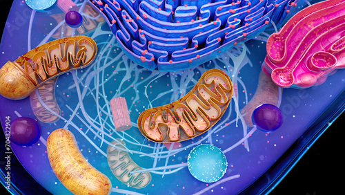 Abstract illustration of the mitochondria