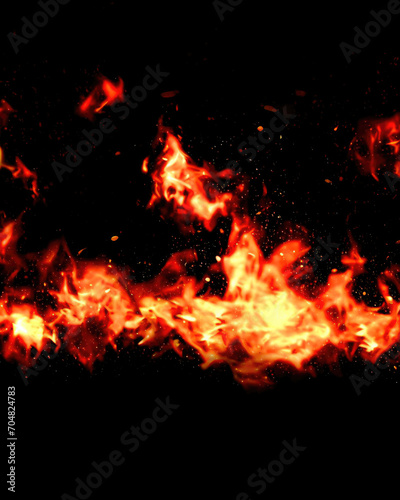 Fire flames particle effect abstract background © ROKA Creative