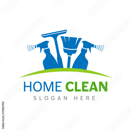 Cleaning service logo design template vector. Suitable logo for cleaning service and window cleaner company