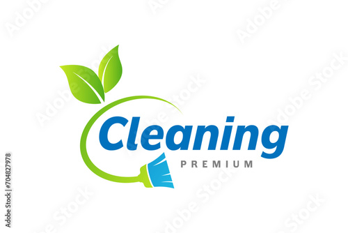 Cleaning service logo design template vector. Suitable logo for cleaning service and window cleaner company