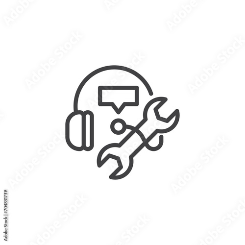 Network support service line icon
