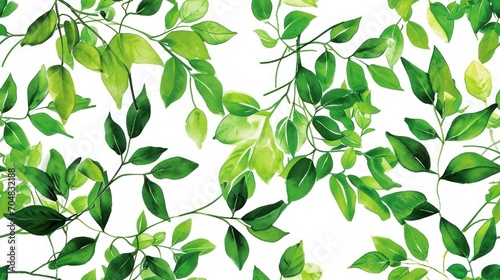  a close up of a green leafy pattern on a white background  with lots of green leaves in the foreground.