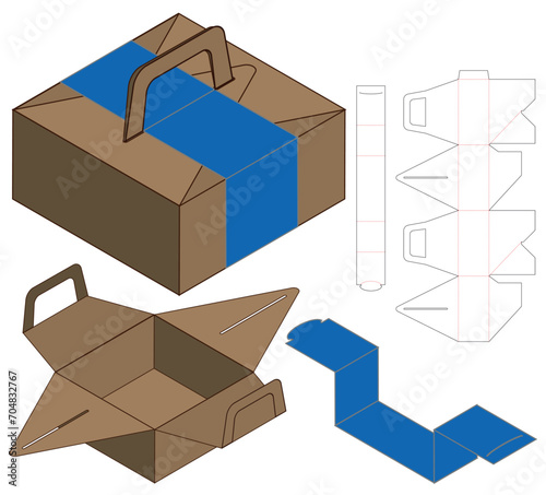 Box design with dui cut various packaging items 