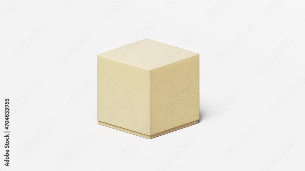 Box package Craft paper_white background Box package Craft paper_white background