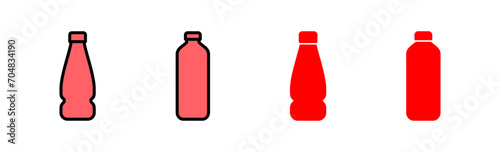 Bottle icon set illustration. bottle sign and symbol