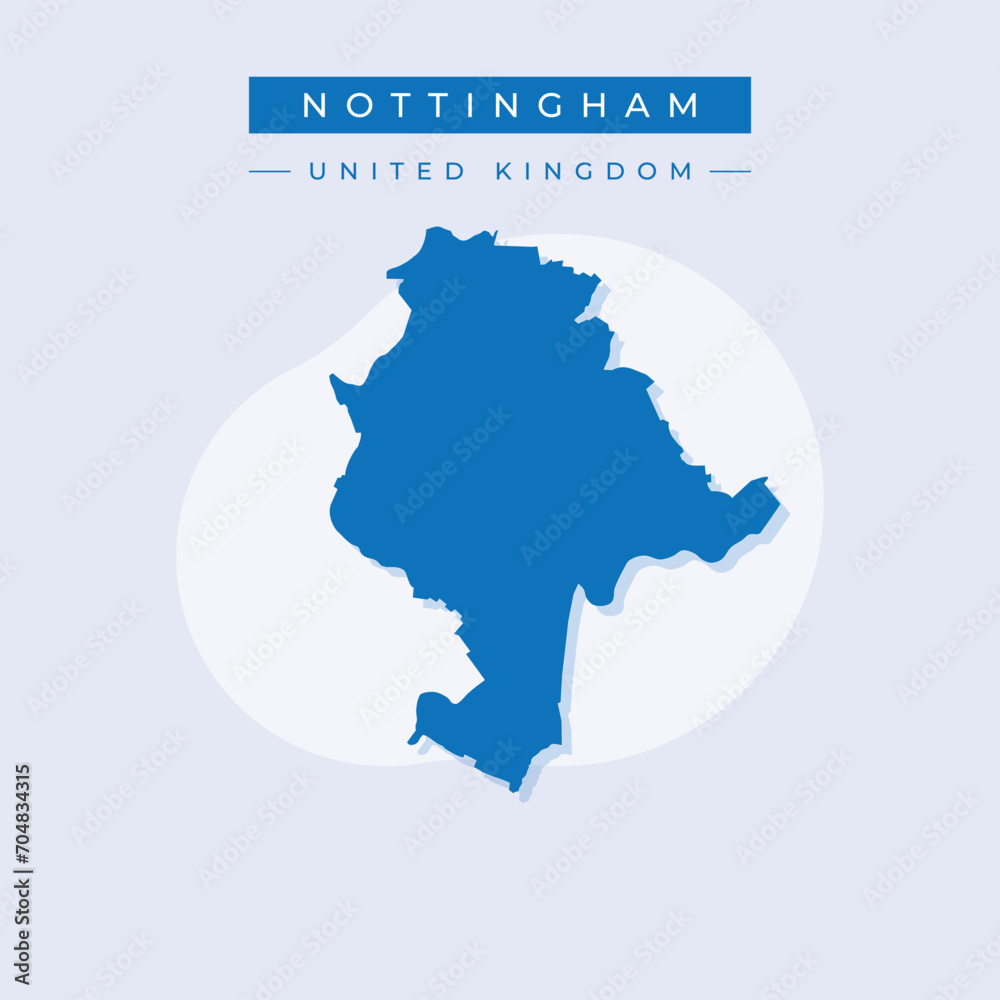Vector illustration vector of Nottingham map United Kingdom