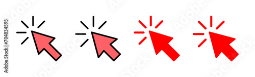 Click icon set illustration. pointer arrow sign and symbol. cursor icon