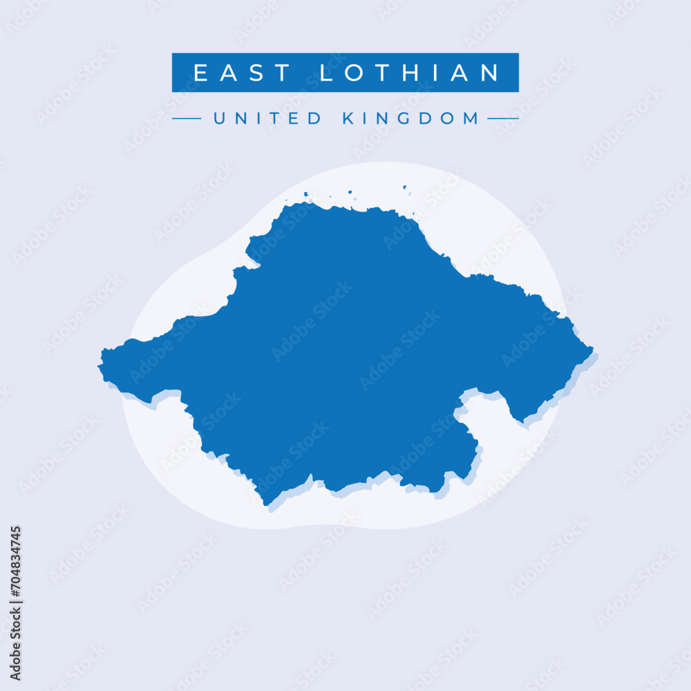 Vector illustration vector of East Lothian map United Kingdom