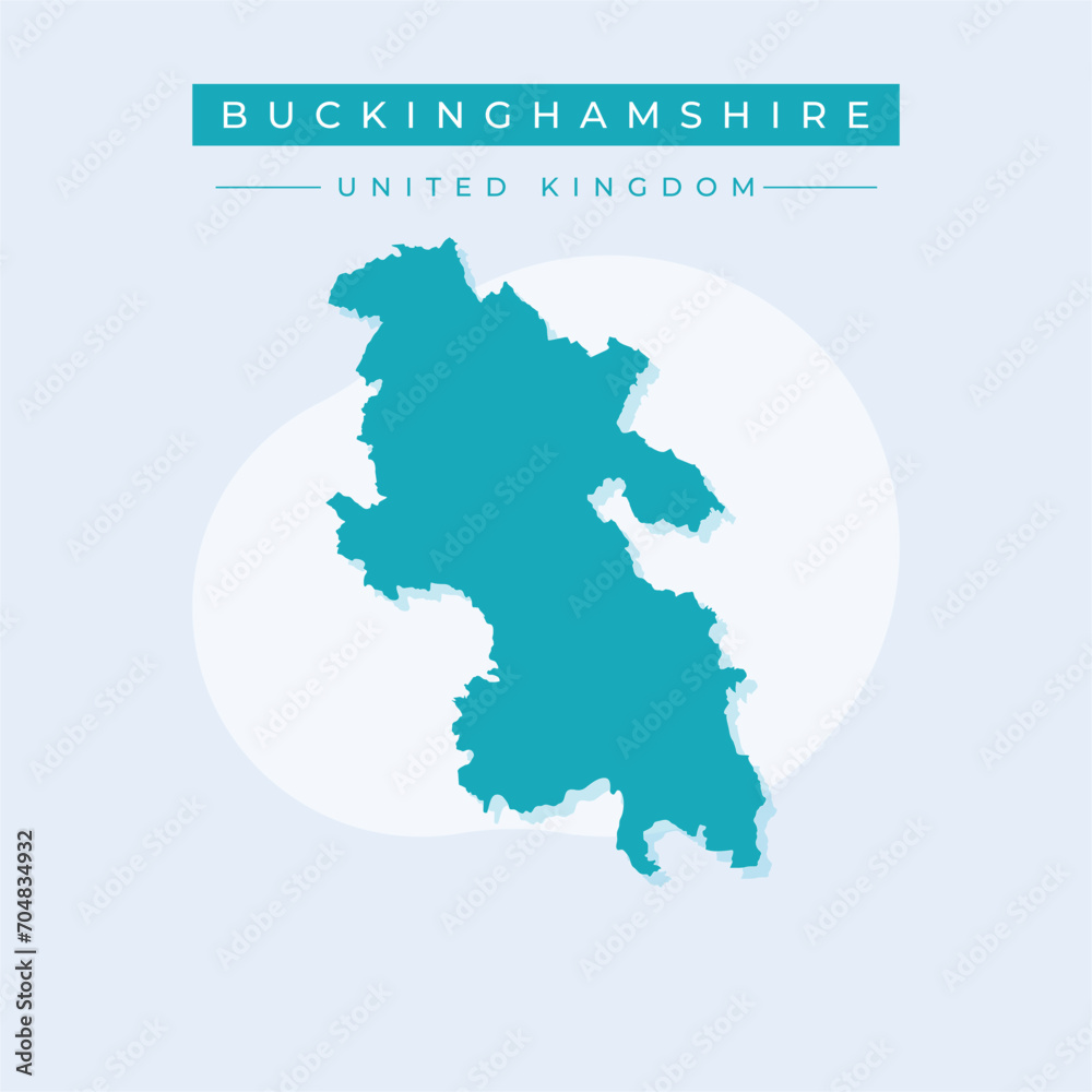 Vector illustration vector of Buckinghamshire map United Kingdom