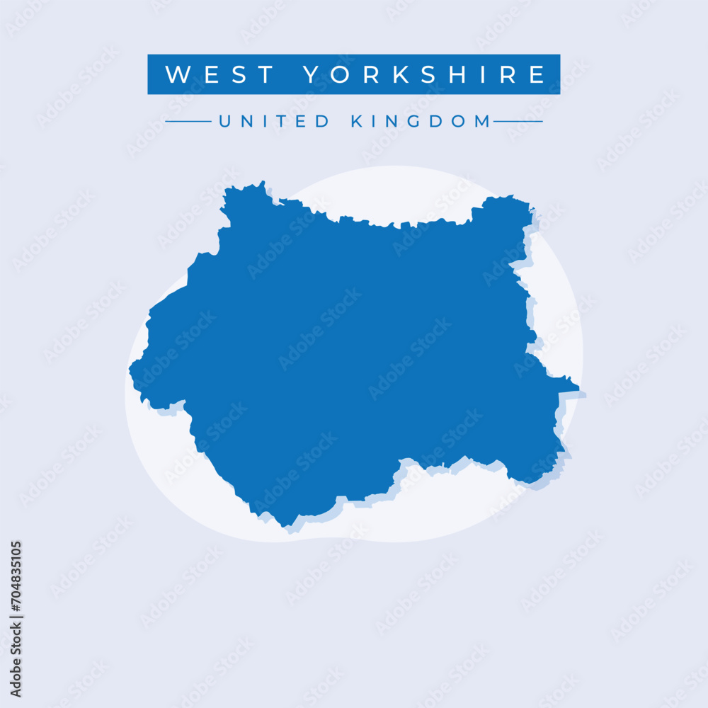 Vector illustration vector of West Yorkshire map United Kingdom