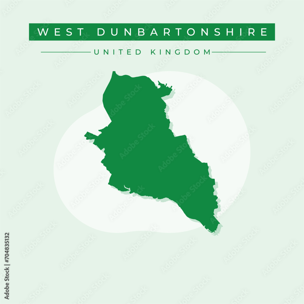 Vector illustration vector of West Dunbartonshire map United Kingdom Vector illustration vector of West Dunbartonshire map United Kingdom