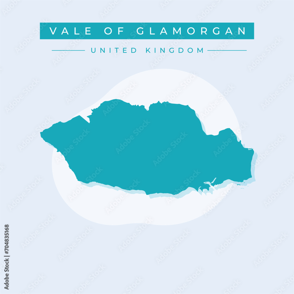 Vector illustration vector of Vale of Glamorgan map United Kingdom