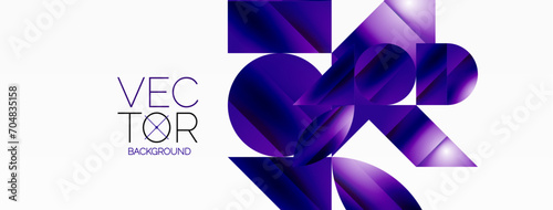 Serene gradient template. Circles and triangles mingle in minimalist perfection. Gentle fusion of forms and hues creates balanced yet captivating backdrop, embodying modern sophistication