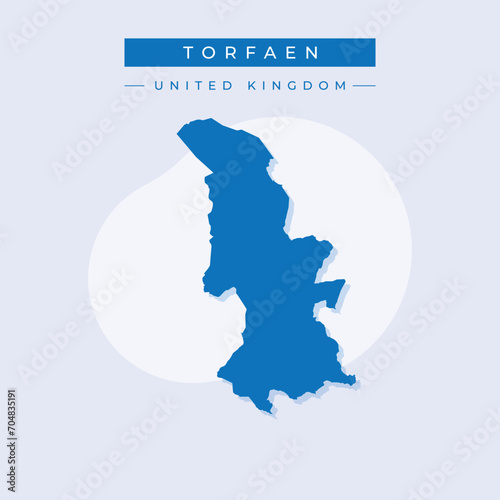 Vector illustration vector of Torfaen map United Kingdom photo