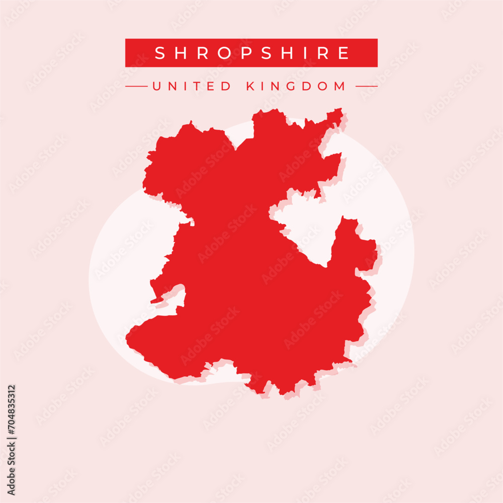 Vector illustration vector of Shropshire map United Kingdom Vector illustration vector of Shropshire map United Kingdom