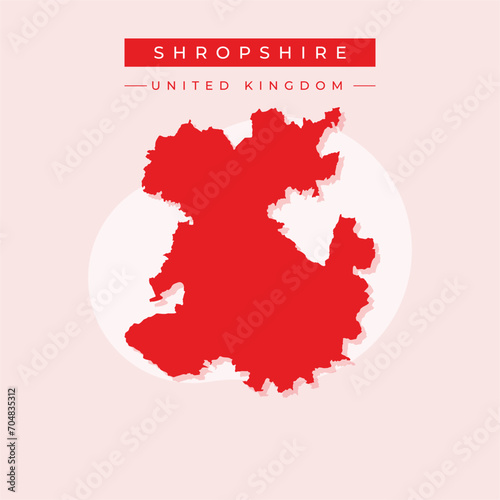 Vector illustration vector of Shropshire map United Kingdom