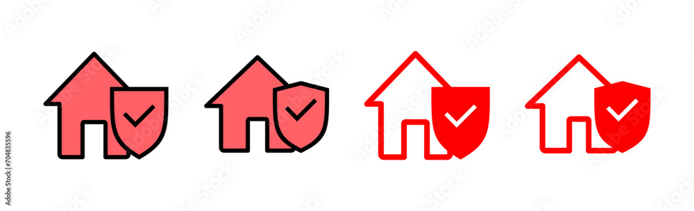 home insurance icon set illustration. home protection sign and symbol home insurance icon set illustration. home protection sign and symbol