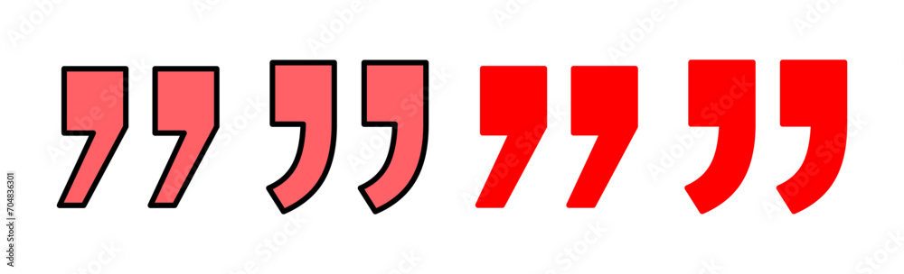 Quote icon set illustration. Quotation mark sign and symbol Quote icon set illustration. Quotation mark sign and symbol