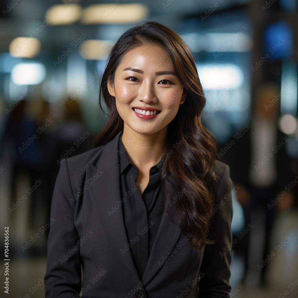 Asian business woman standing in an office smiling confidently. Business corporate people background. Asian business woman standing in an office smiling confidently. Business corporate people background.